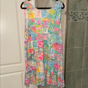 Lilly Pulitzer Kristen Swing Sleeveless Dress In A Lilly State of Mind Size XL